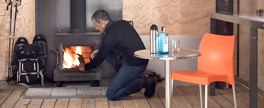 Open Hearth Wood Fireplace Installation in Puce, ON